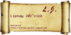 Liptay Jácint névjegykártya